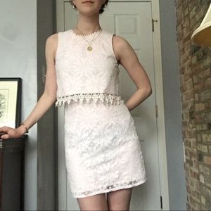 Topshop baby pink lace shift